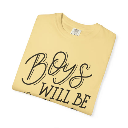 Funny Boys Will Be Boys Rule Heartwarming Sarcastic Decent Lovely Trendy Tee Sweet Stubborn Handsome Unisex Heavy Cotton T-Shirt