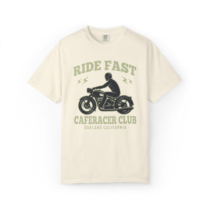 Thriller Ride Fast Caferacer Motorcycle Club Bike Lovers High-speed Adventure Bike Unisex Heavy Cotton T-Shirt