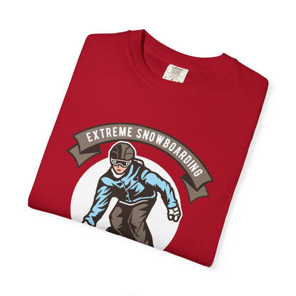 Extreme Snowboarding Sports Club Holly Jolly Winter Tee Wonderland Unisex Heavy Cotton T-Shirt