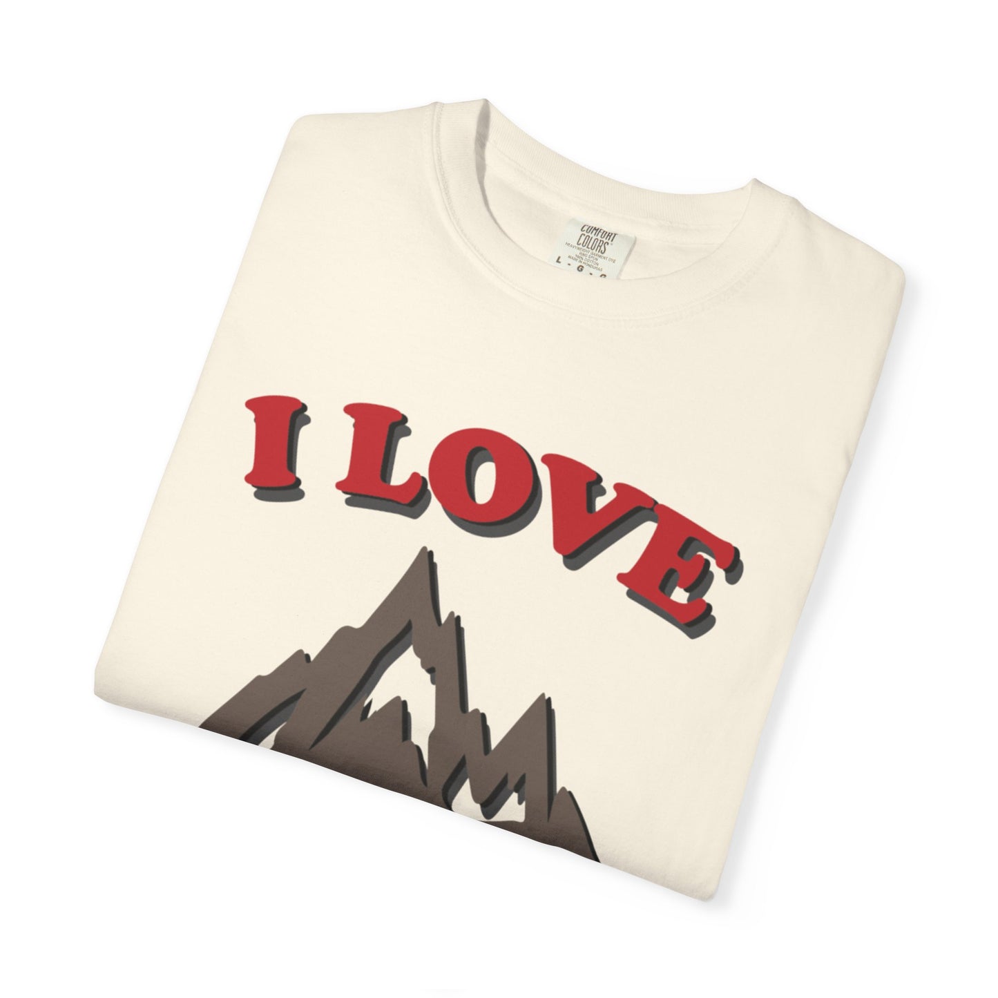 I Love Hiking Trendy Tee Adventure Mountain Hut Belays Ropes Fun Activities Unisex Heavy Cotton T-Shirt