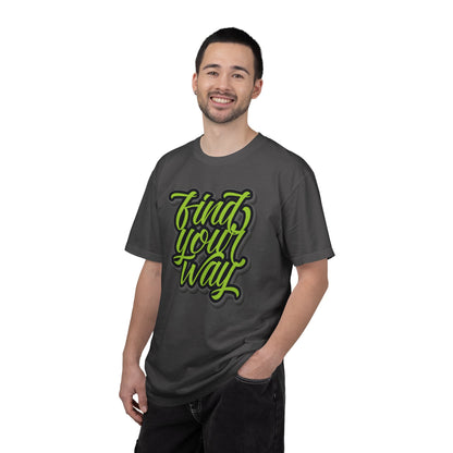 Find Your Way Direction Guidance Tee Exploration Adventure Destination Unisex Heavy Cotton T-Shirt