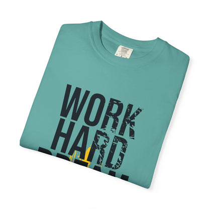 Work Hard Dream Big Creativity Imagination Tee Determination Reach For The Stars Unisex Heavy Cotton T-Shirt