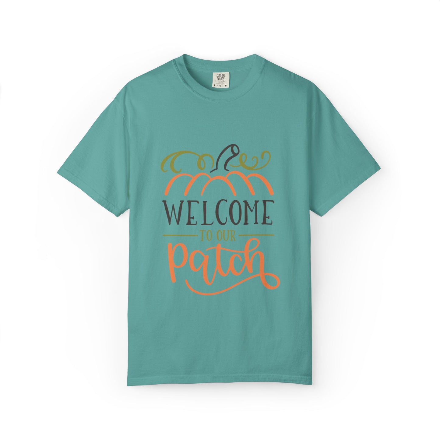 Welcome To Our Patch Harvest Festival Autumn Pumpkins Tee Fall Activities Farm Visit Family Fun Unisex Heavy Cotton T-Shirt