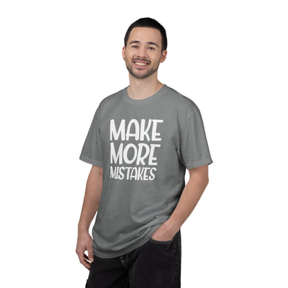 Make More Mistakes Trendy Tee Learning Journey Empowerment Creative Passionate Hard Work Keep Trying Unisex Heavy Cotton T-Shirt