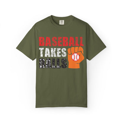 Baseball Takes Ball Defensive Prowess Tee Fielding Excellence Outfield Expertise Unisex Heavy Cotton T-Shirt
