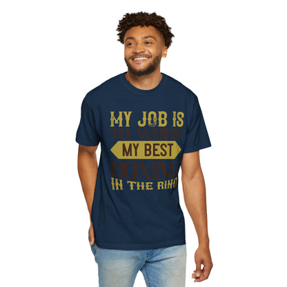 Motivational My Job Is To Work My Best Boxing In The Ring Boxing Enthusiast Boxing Ring Strength Training Unisex Heavy Cotton T-Shirt