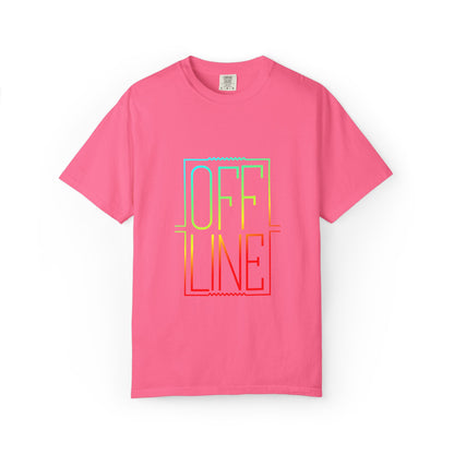 Offline Tech-Free Funny Tee Unplugged Disconnect Relaxation Peaceful Living No Screen Digital Break Unisex Heavy Cotton T-Shirt