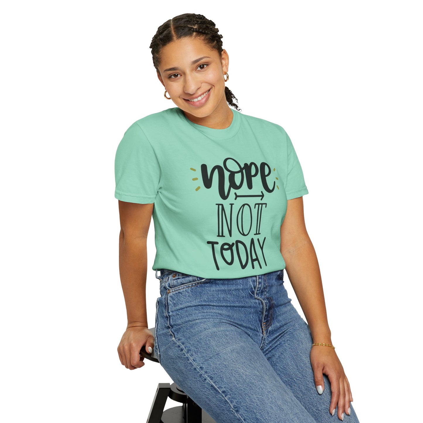 Nope Not Today Idle Moments Tee Cozy Living Contented Loafing Unisex Heavy Cotton T-Shirt