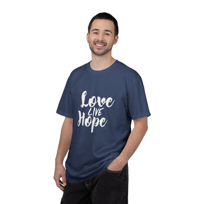 Love live hope Modern Tee Achievement Self-Improvement Unisex Heavy Cotton T-Shirt