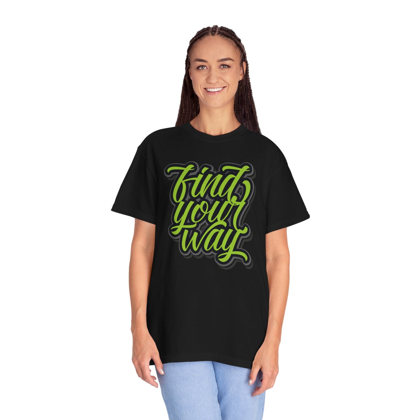 Find Your Way Direction Guidance Tee Exploration Adventure Destination Unisex Heavy Cotton T-Shirt