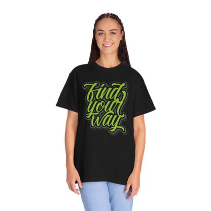 Find Your Way Direction Guidance Tee Exploration Adventure Destination Unisex Heavy Cotton T-Shirt