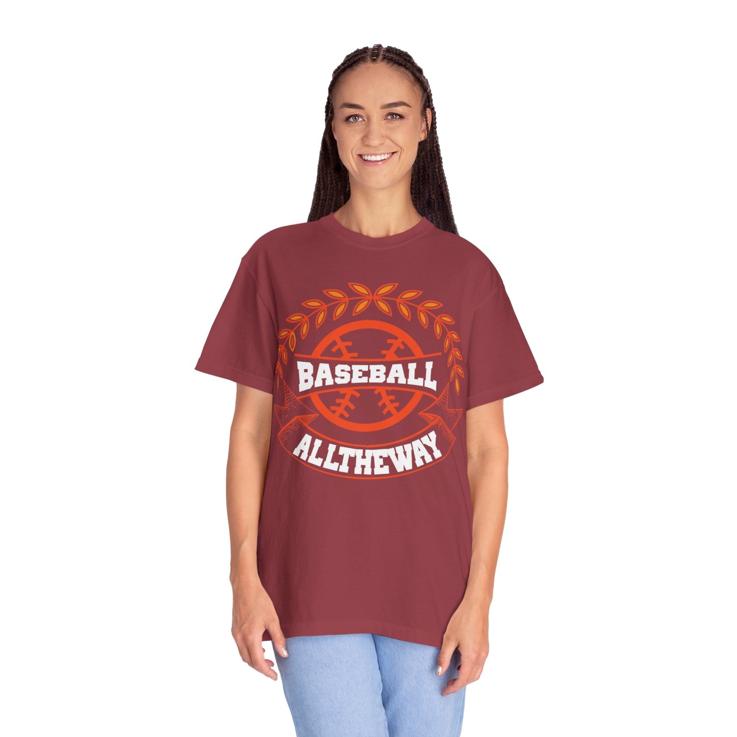 Funny Baseball All The Way Athletic Sarcastic Enthusiasm Pitcher Fastball Sports Loyalty  Unisex Heavy Cotton T-Shirt