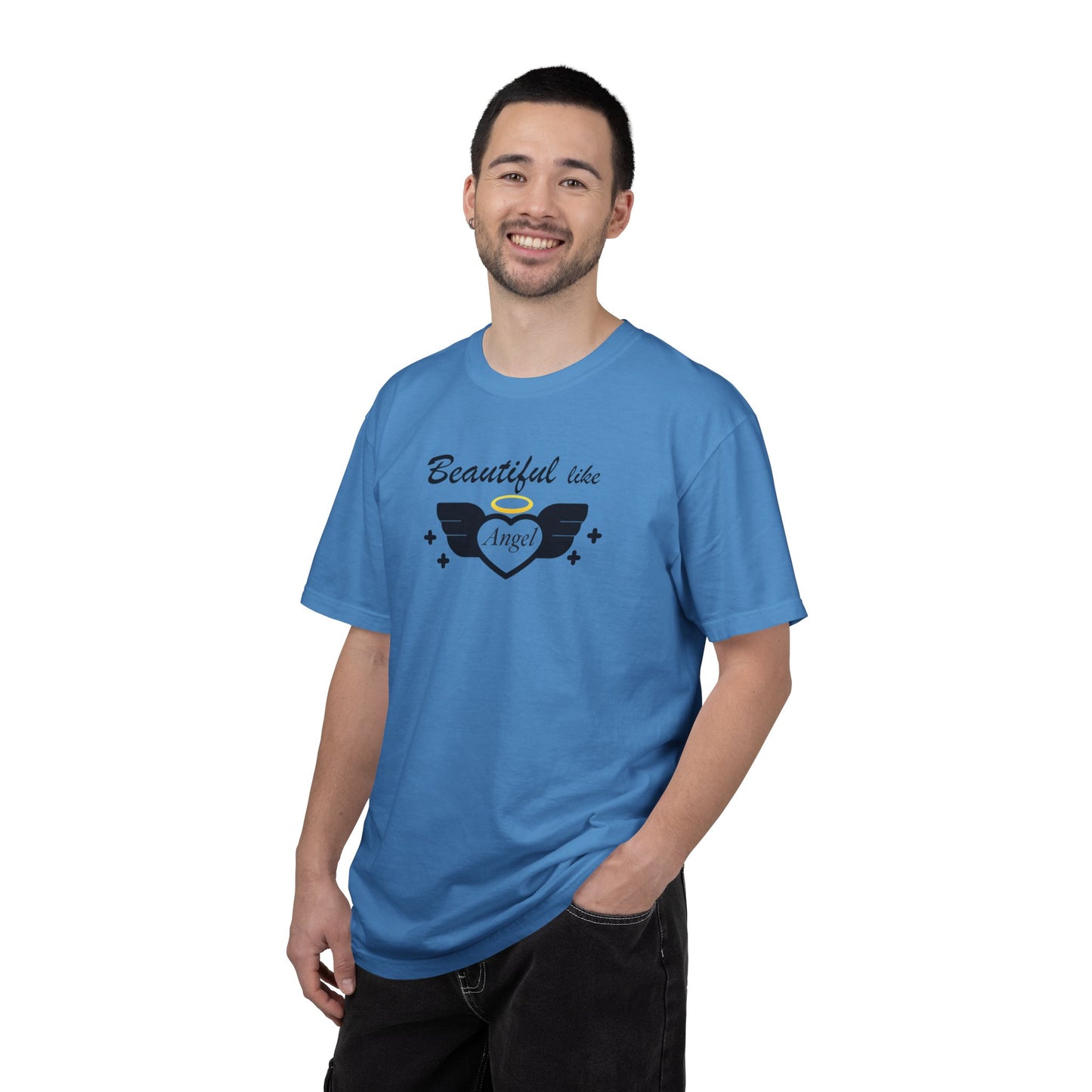 Beautiful Like Angel Politeness Tee Confidence Boost Stunning Gracefulness Unisex Heavy Cotton T-Shirt