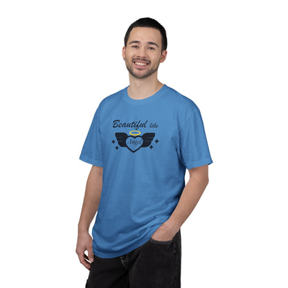 Beautiful Like Angel Politeness Tee Confidence Boost Stunning Gracefulness Unisex Heavy Cotton T-Shirt