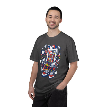Dj King Play Card Hip Hop Vibes Trends Pop Visuals Tee Remixes Music Producer Unisex Heavy Cotton T-Shirt
