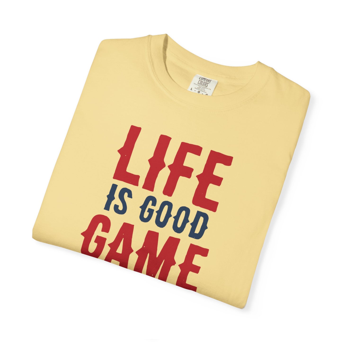 Life Is Good Game On Baseball Player Grand Slam Performers Tee Infield Magicians Batting Champions Unisex Heavy Cotton T-Shirt