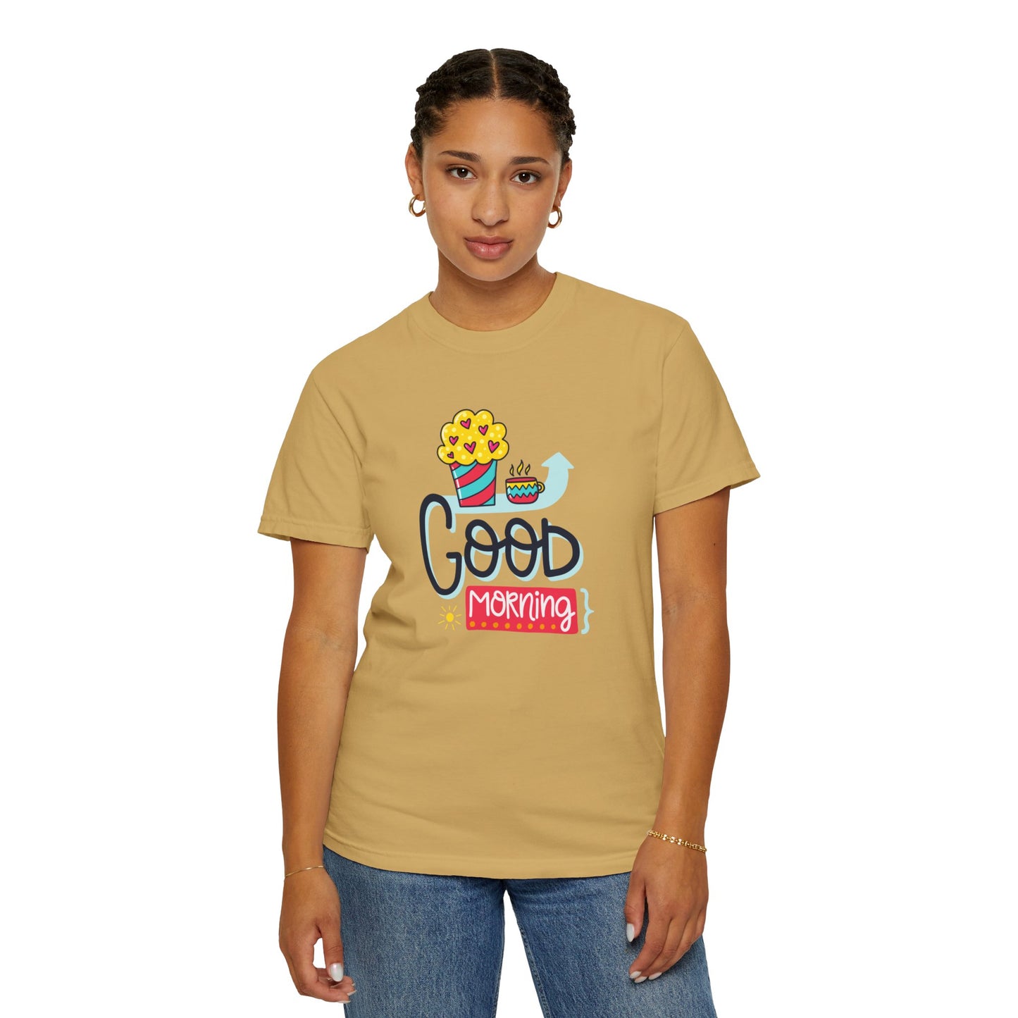 Good Morning Lazy Day Achiever Morning Champion Tee Daily Victory Sleep Defeated Unisex Heavy Cotton T-Shirt