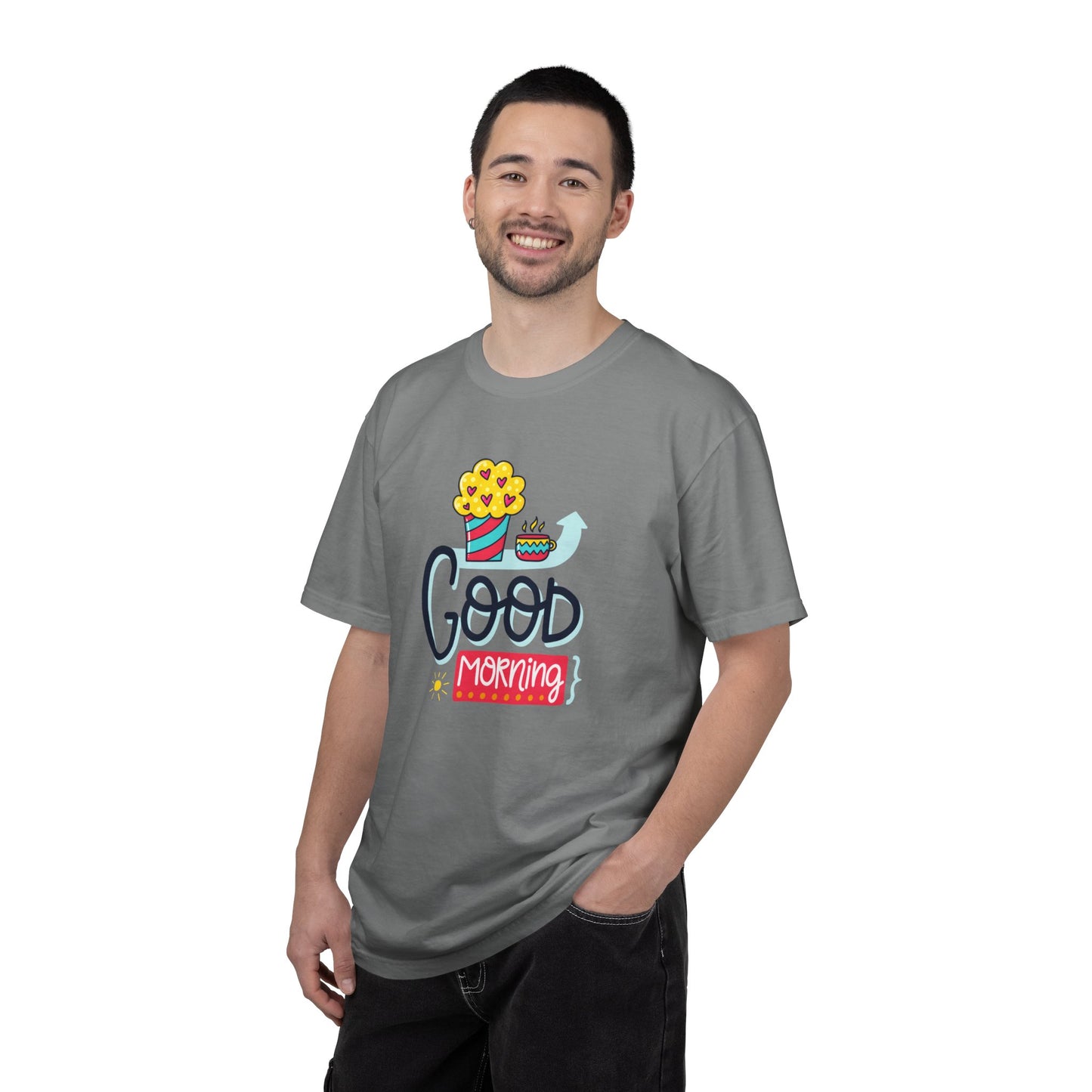 Good Morning Lazy Day Achiever Morning Champion Tee Daily Victory Sleep Defeated Unisex Heavy Cotton T-Shirt