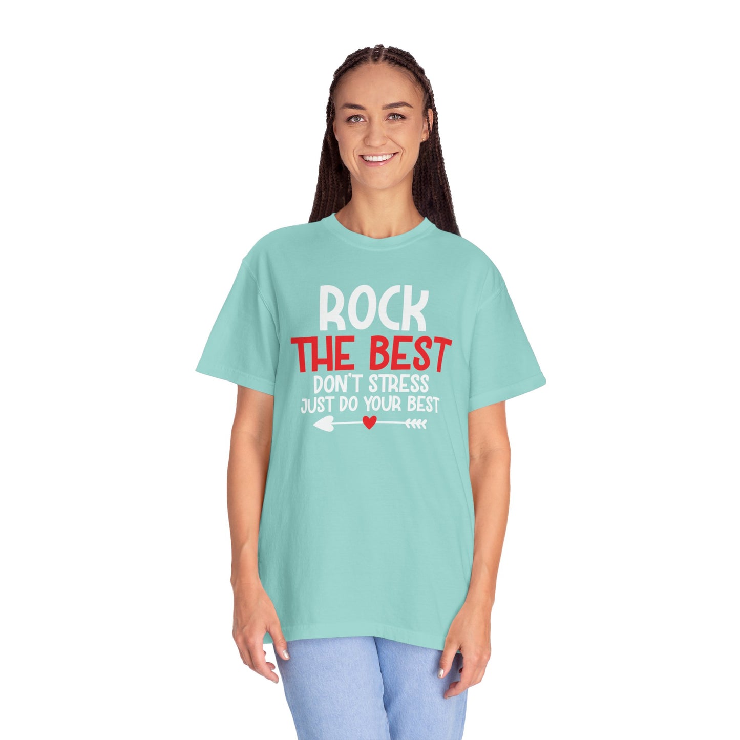 Motivational Rock The Best Stop Wishing Start Doing Action Goal Setting Modern Tee Achievement Self-Improvement Unisex Heavy Cotton T-Shirt