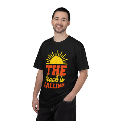 Enjoyable The Beach Is Calling Beach Life Sun Sand Sea Sun Kissed Sea Breeze Beach Sun Glasses Palm Trees Unisex Heavy Cotton T-Shirt