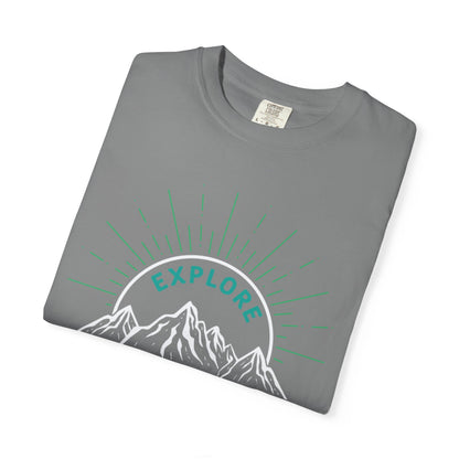 Funny Explore Mountain Adventure Tee Sarcastic Alpine Discover Camping Forest Unisex Heavy Cotton T-Shirt