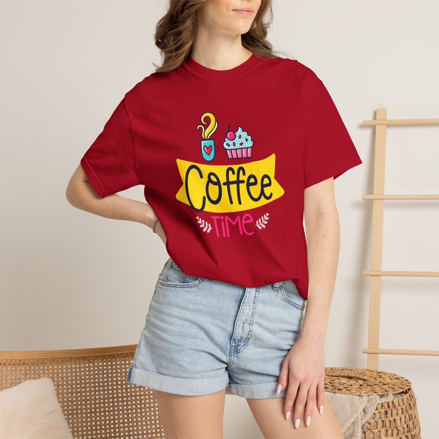 Funny Coffee Time Beans Latte Lovers Tee Black Brew Addicted Barista Freak Unisex Heavy Cotton T-Shirt