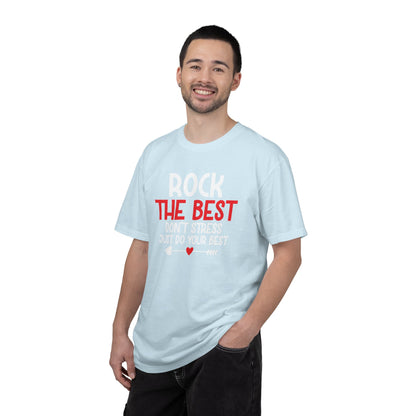 Motivational Rock The Best Stop Wishing Start Doing Action Goal Setting Modern Tee Achievement Self-Improvement Unisex Heavy Cotton T-Shirt