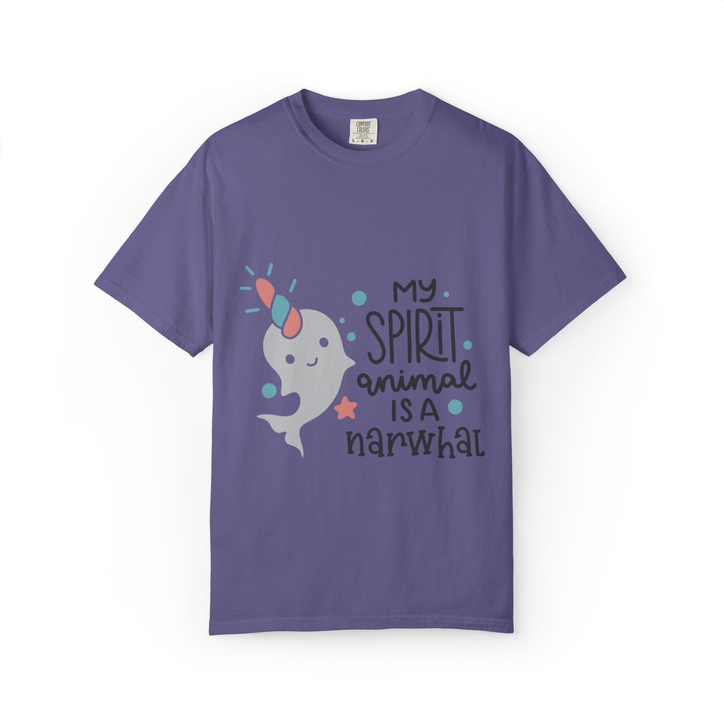 My Spirit Animal Is a Narwhal Unicorn Of The Sea Tusk Tee Inuit Culture Migration Unisex Heavy Cotton T-Shirt