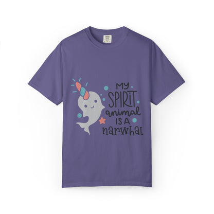 My Spirit Animal Is a Narwhal Unicorn Of The Sea Tusk Tee Inuit Culture Migration Unisex Heavy Cotton T-Shirt
