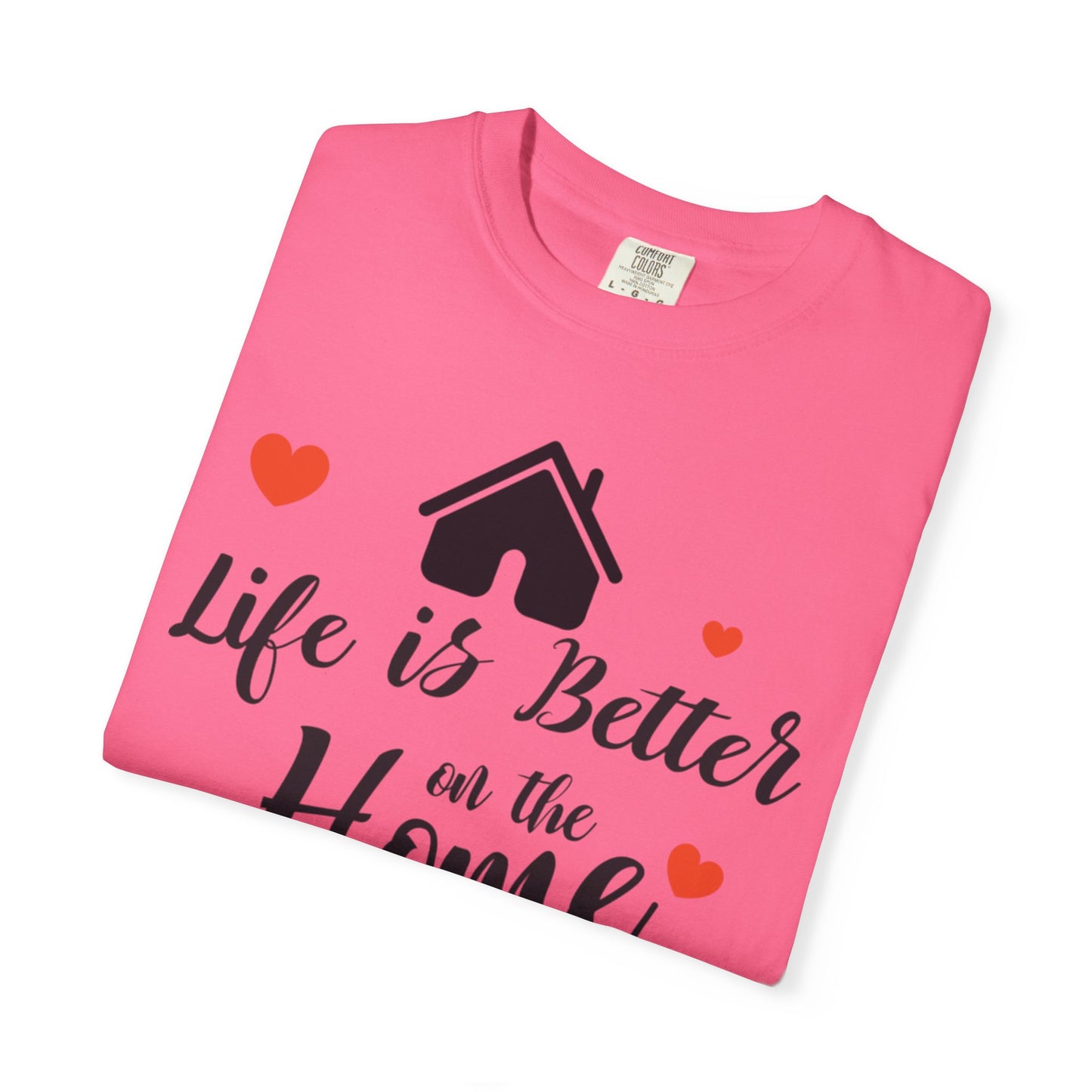 Life Is Better On The Home Peaceful Paradise Tee Cherished Space Heartfelt Haven Unisex Heavy Cotton T-Shirt