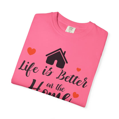 Life Is Better On The Home Peaceful Paradise Tee Cherished Space Heartfelt Haven Unisex Heavy Cotton T-Shirt