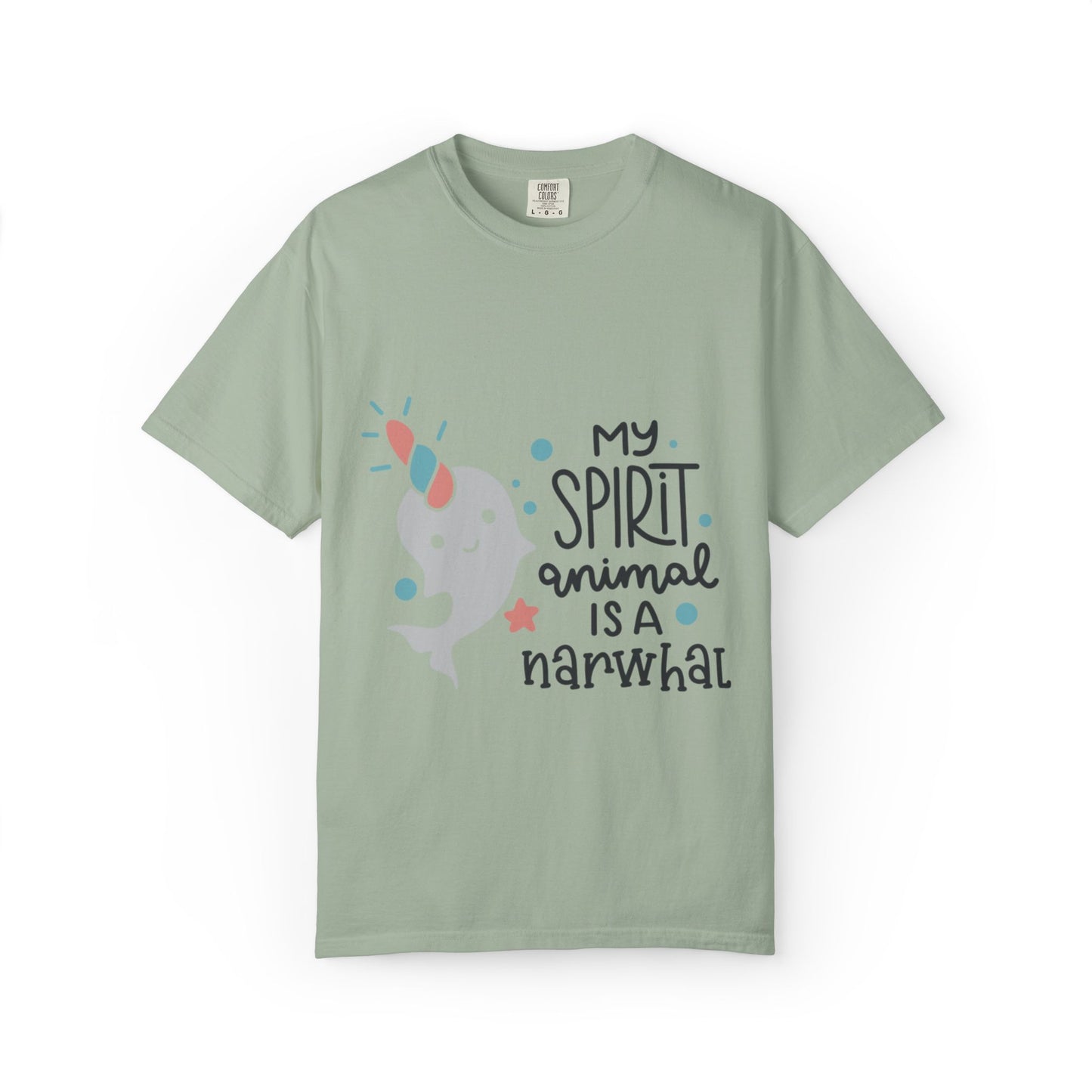 My Spirit Animal Is a Narwhal Unicorn Of The Sea Tusk Tee Inuit Culture Migration Unisex Heavy Cotton T-Shirt