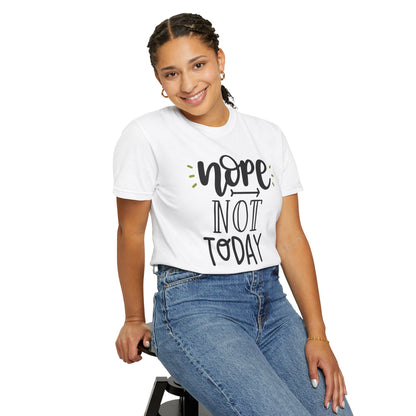 Nope Not Today Idle Moments Tee Cozy Living Contented Loafing Unisex Heavy Cotton T-Shirt
