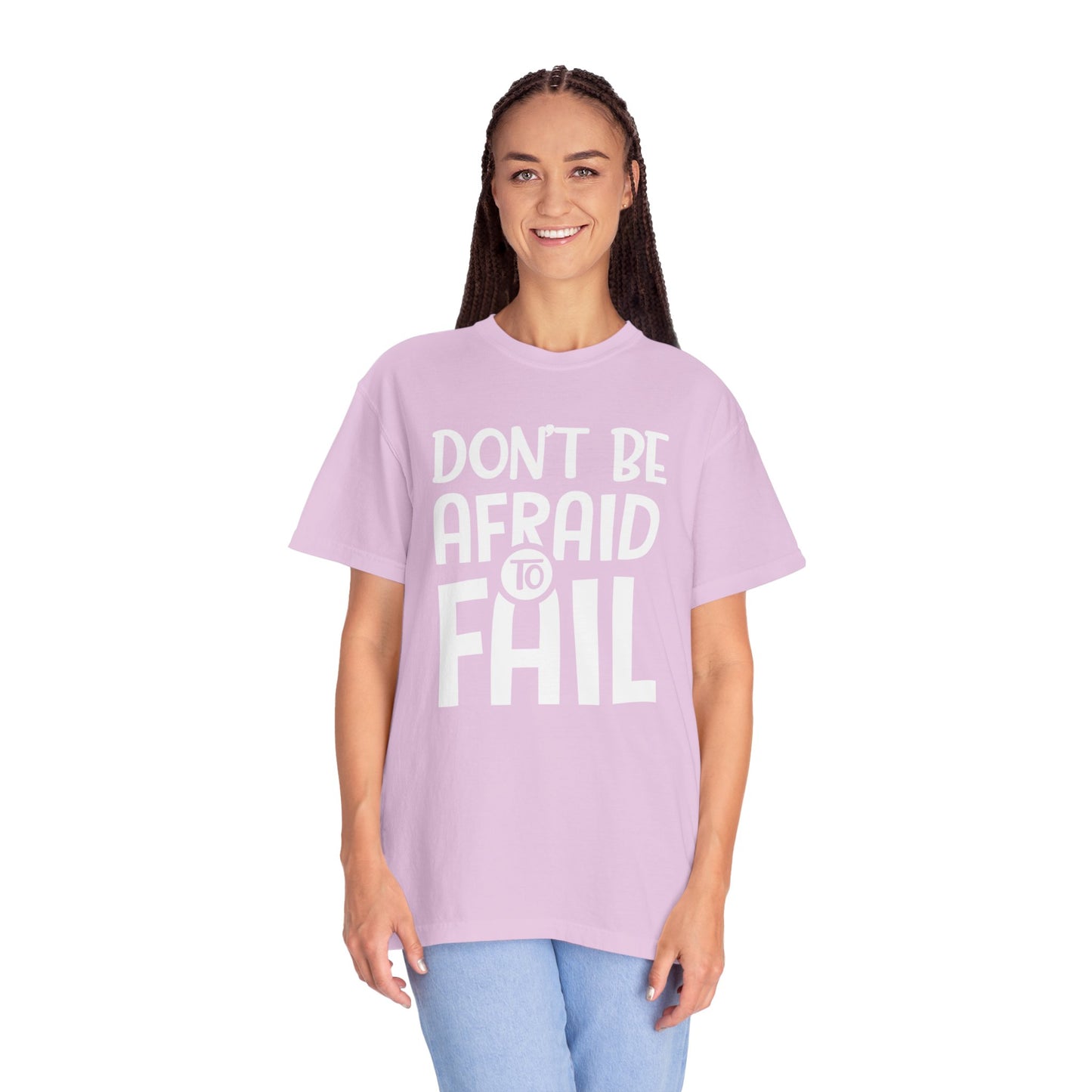 Motivational Don’t Be Afraid To Fail Hard Work Rise Above Positivity Determination Progress Dedication Unisex Heavy Cotton T-Shirt