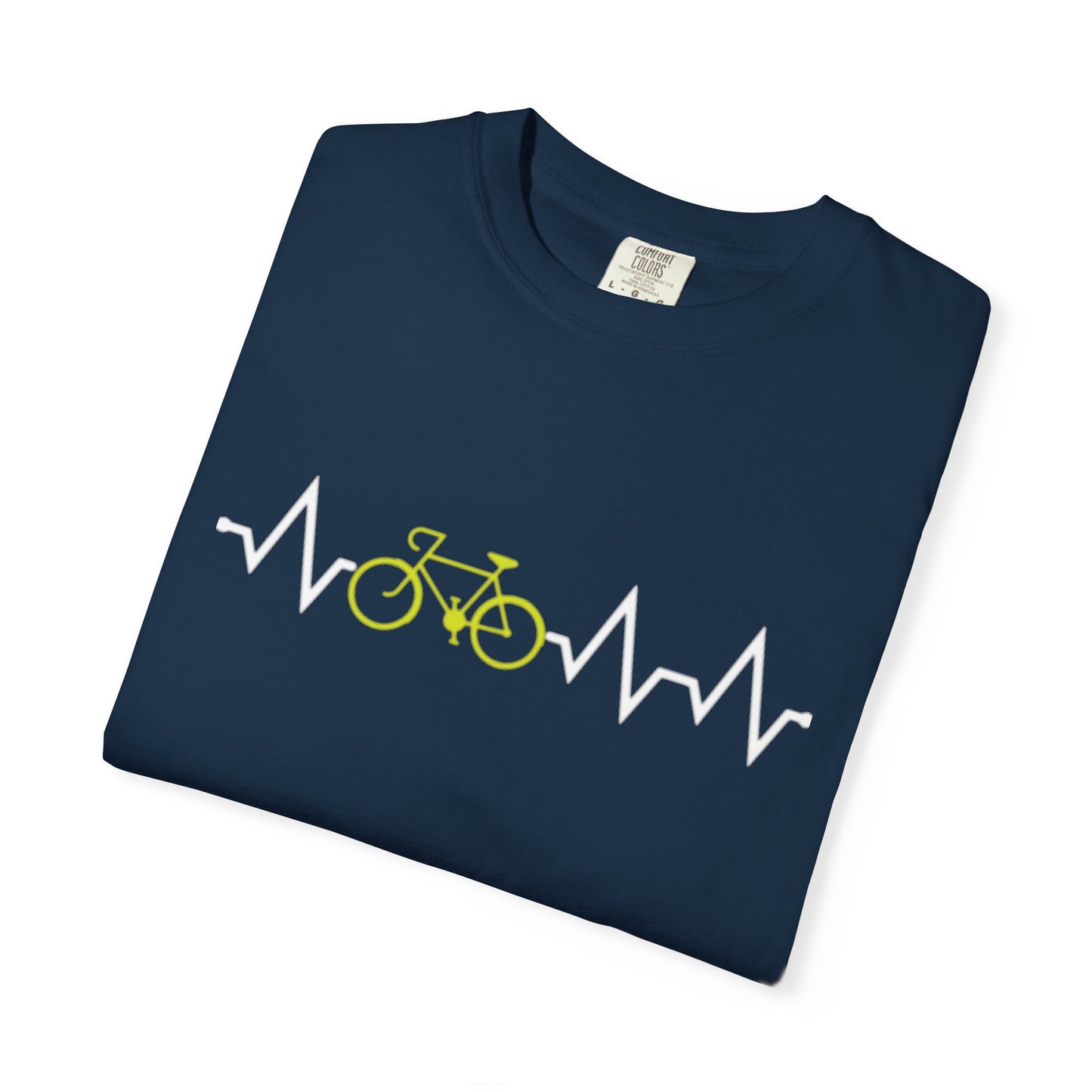 Funny Cycle Heart Beat Cycle Enthusiasm Pedal power Sarcastic Two Wheeled Adventures Unisex Heavy Cotton T-Shirt