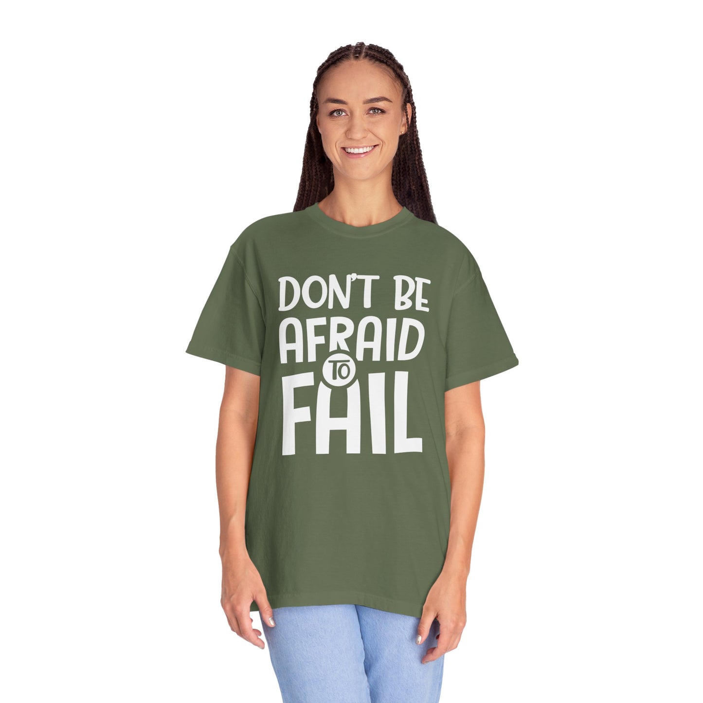Motivational Don’t Be Afraid To Fail Hard Work Rise Above Positivity Determination Progress Dedication Unisex Heavy Cotton T-Shirt