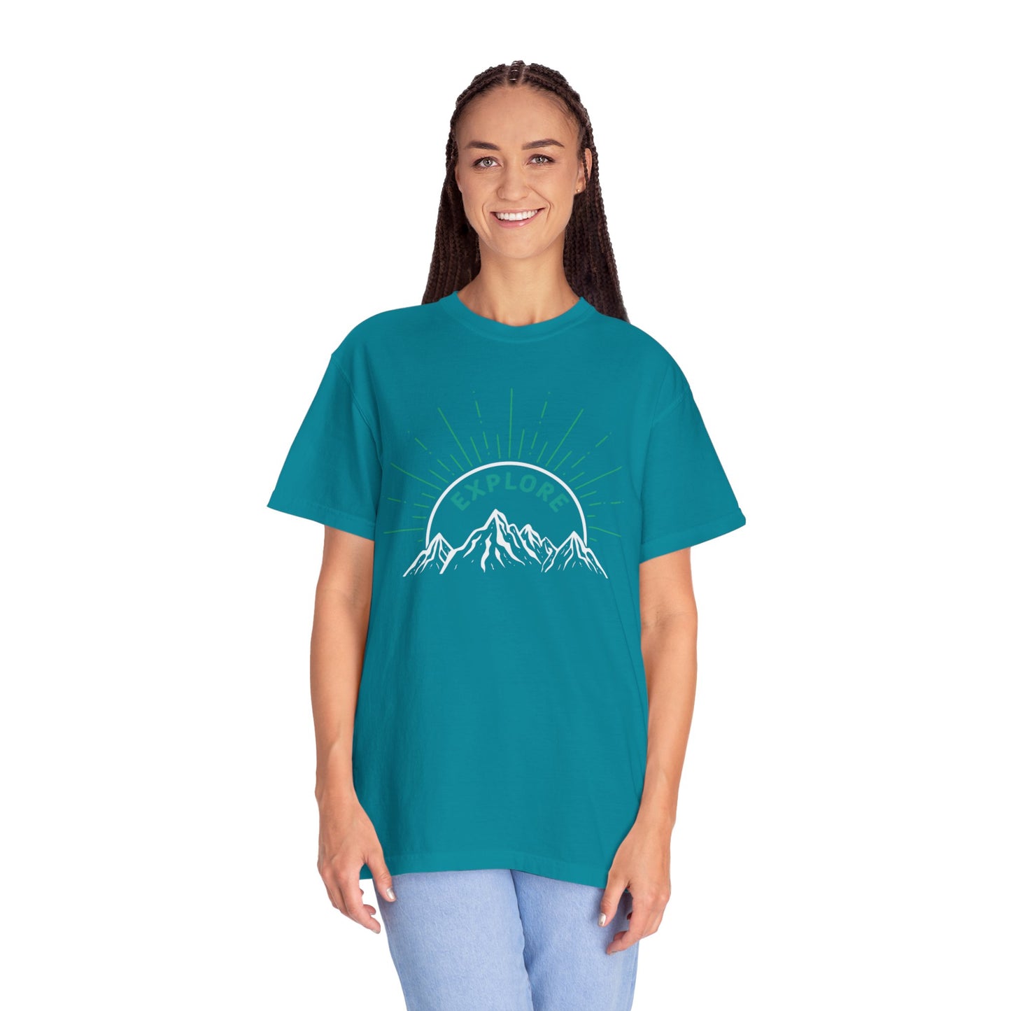 Funny Explore Mountain Adventure Tee Sarcastic Alpine Discover Camping Forest Unisex Heavy Cotton T-Shirt
