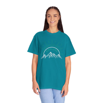 Funny Explore Mountain Adventure Tee Sarcastic Alpine Discover Camping Forest Unisex Heavy Cotton T-Shirt