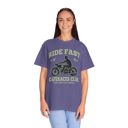 Thriller Ride Fast Caferacer Motorcycle Club Bike Lovers High-speed Adventure Bike Unisex Heavy Cotton T-Shirt