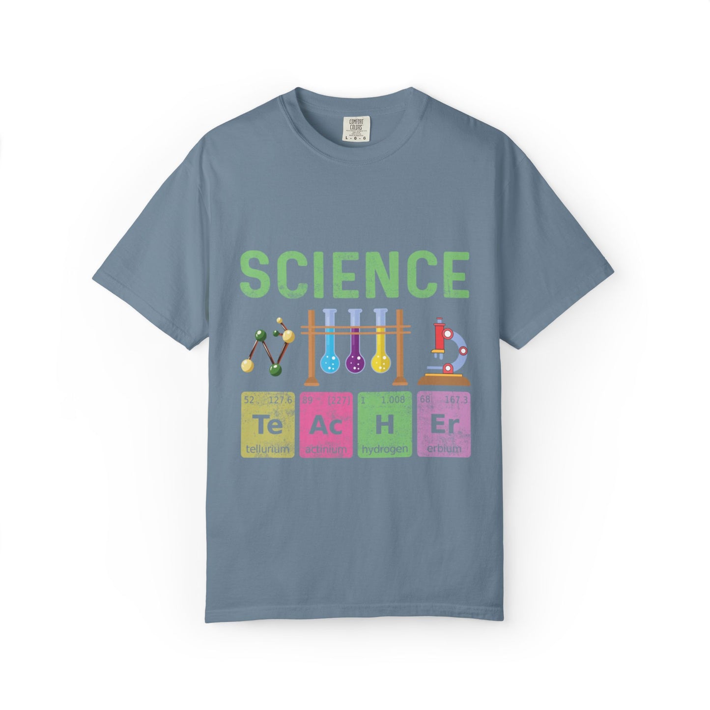 Inspirational Science Microscope Periodic Table Science Lab Chemicals Unisex Heavy Cotton T-Shirt