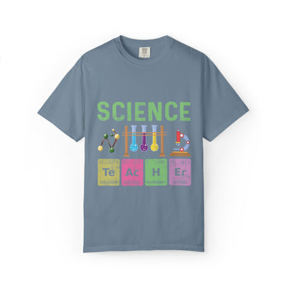 Inspirational Science Microscope Periodic Table Science Lab Chemicals Unisex Heavy Cotton T-Shirt