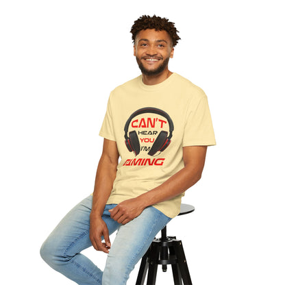 Can’t Hear You I’M Gaming Funny Trendy Tee Cool Gamer Headphones Pro Video Games Lover Game Focused Unisex Heavy Cotton T-Shirt