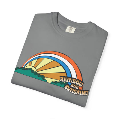 Rainbow And Sunshine Summer Trendy Tee Sunshine Days Ice Cream Summer Camp Beachcombing Anchor Unisex Heavy Cotton T-Shirt