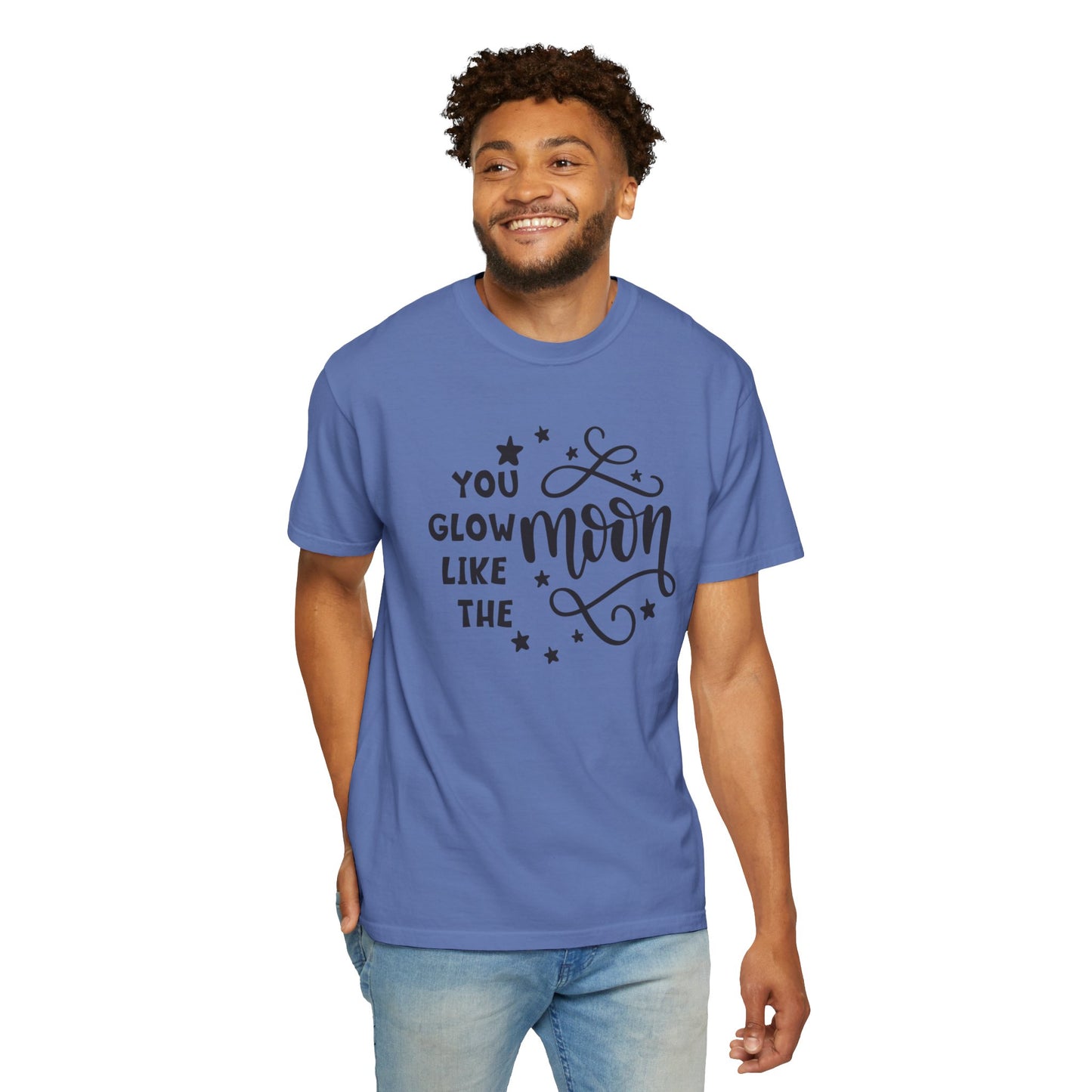 You Glow Like The Moon Inner Beauty Fashion Tee Body Positivity Wellness Forever Young Healthy lifestyle Unisex Heavy Cotton T-Shirt
