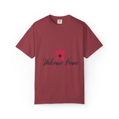 Welcome Home Peaceful Paradise Tee Cherished Space Heartfelt Haven Unisex Heavy Cotton T-Shirt
