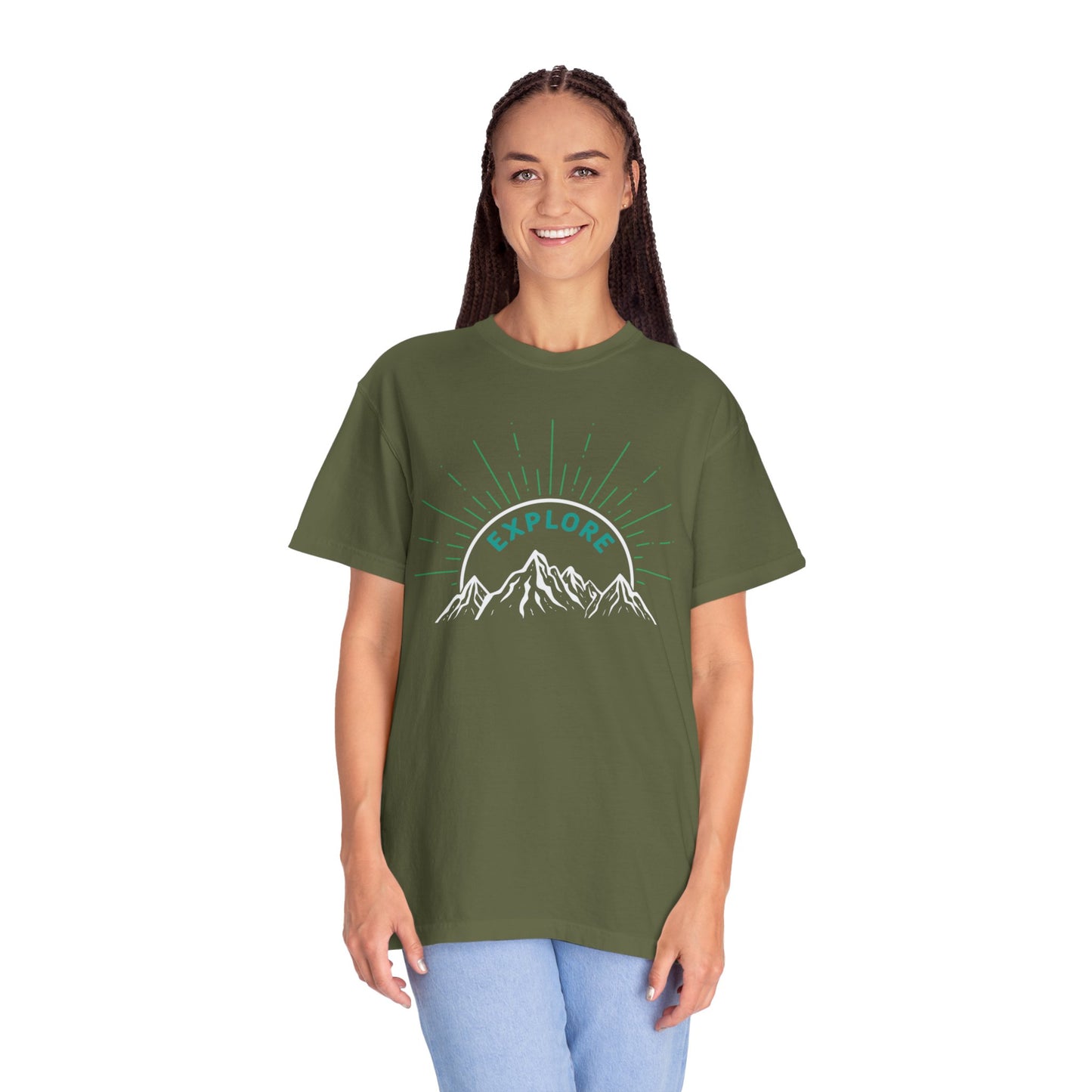 Funny Explore Mountain Adventure Tee Sarcastic Alpine Discover Camping Forest Unisex Heavy Cotton T-Shirt