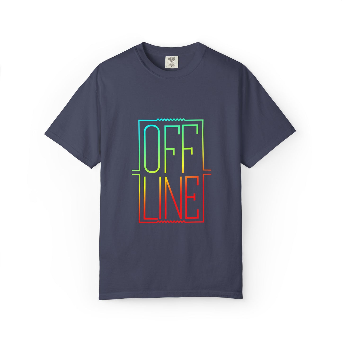 Offline Tech-Free Funny Tee Unplugged Disconnect Relaxation Peaceful Living No Screen Digital Break Unisex Heavy Cotton T-Shirt