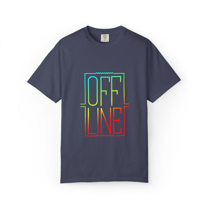 Offline Tech-Free Funny Tee Unplugged Disconnect Relaxation Peaceful Living No Screen Digital Break Unisex Heavy Cotton T-Shirt