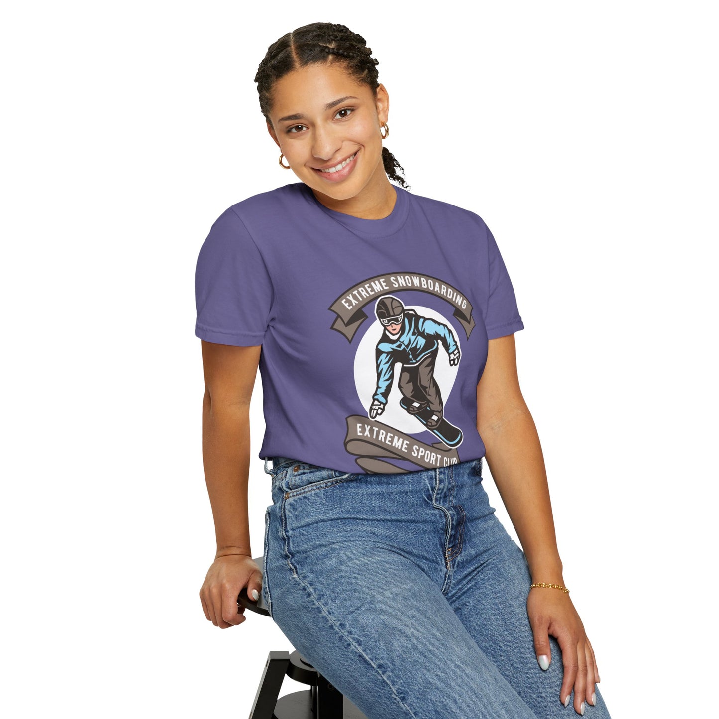 Extreme Snowboarding Sports Club Holly Jolly Winter Tee Wonderland Unisex Heavy Cotton T-Shirt