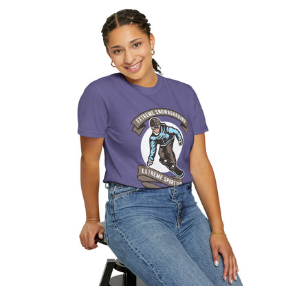 Extreme Snowboarding Sports Club Holly Jolly Winter Tee Wonderland Unisex Heavy Cotton T-Shirt